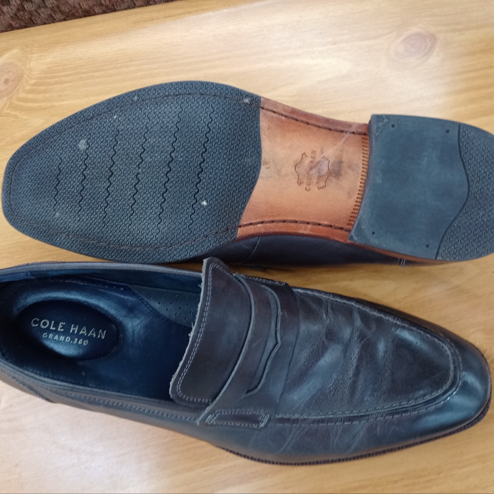 COLE-HAAN Grand 360 Men's Brown Leather Silpon Loafer Size 11.5M (106)